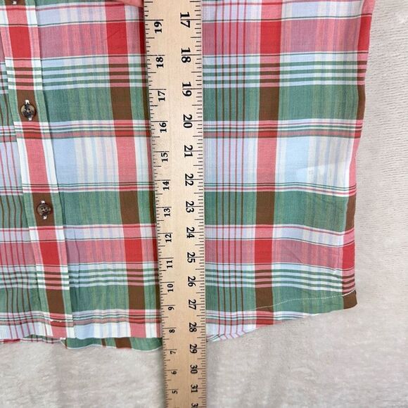 Mountain Khakis Shirt Mens Medium Green Red Tartan Plaid SS Hiking Button Up - Picture 8 of 8